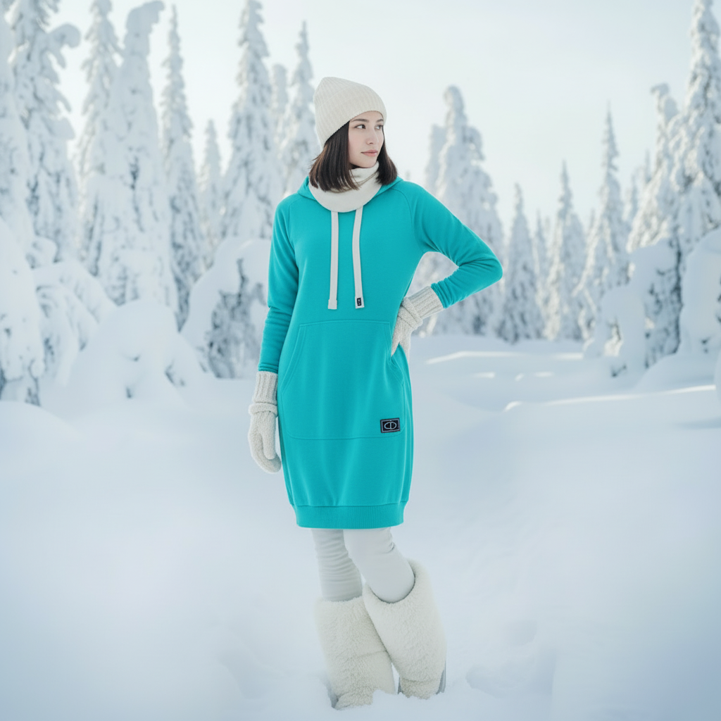 Merinovillainen hupparimekko - OUTLET