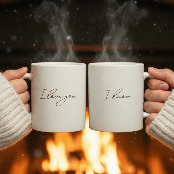 Sydänkorvainen muki "I Love You - I know"